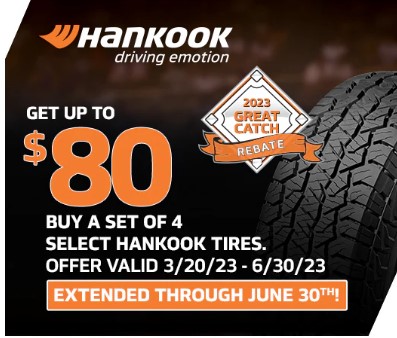Hankook Tire Rebate | Lou's Car Care Center, Inc.